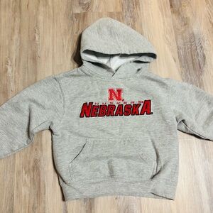 Youth M (5/6) Nebraska Huskers Grey Hoodie by Genuine Stuff